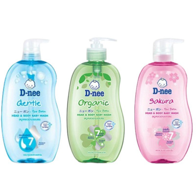 Dung Dịch Tắm Gội Toàn Thân Cho Bé Dưới 3 Tuổi D-nee - Chai 800ml (Hồng)