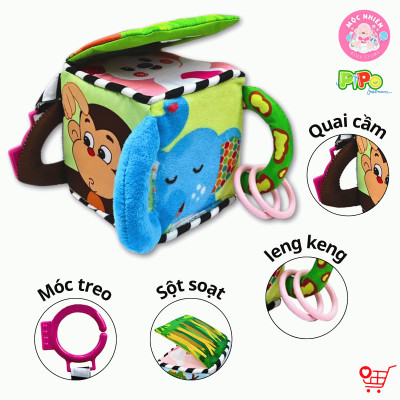 Khối vải luyện kỹ năng cho bé PiPoVietnam (Xí ngầu ngộ nghĩnh) - Phát triển ngôn ngữ, nâng cao chỉ số cảm xúc cho bé