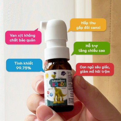 LineaBon Spray Vitamin K2 D3 Dạng Xịt 10ml Hỗ Trợ Phát Triển Chiều Cao Chắc Khỏe Xương