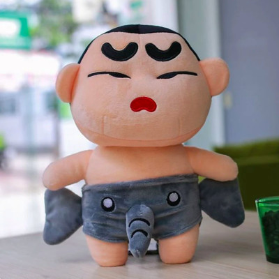 Thú nhồi bông cứ Shin mặc quần con voi - Size từ 40cm đến 80cm- Quà tặng gấu bông shin cậu bé bút chì dễ thương - Gối ôm mềm mịn cho bé.