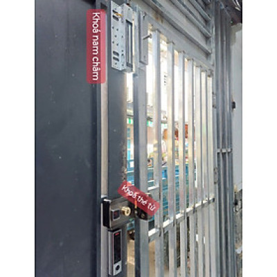 Bộ khóa cửa quản lý trên điện thoại HF3 wifi với khóa thẻ từ chốt ngang + khóa nam châm ( Hàng nhập khẩu)