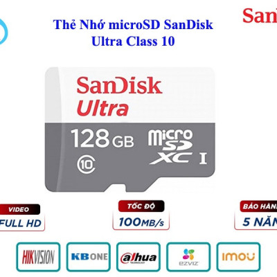 Thẻ Nhớ SanDisk 256G-32G-64G-128GB MicroSD Ultra Class 10  - Hàng Chính Hãng
