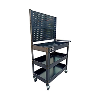 XE ĐẨY DỤNG CỤ 3 NGĂN CÓ TẤM TREO