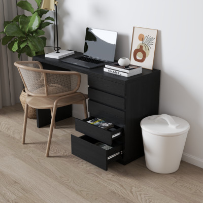 [Happy Home Furniture] MACRO, Bàn làm việc - 5 ngăn kéo,  120cm x 45cm x 75cm ( DxRxC), BAN_010