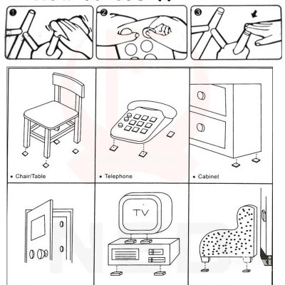 Combo 30 Miếng Dán Chân Bàn Ghế Hình Vuông