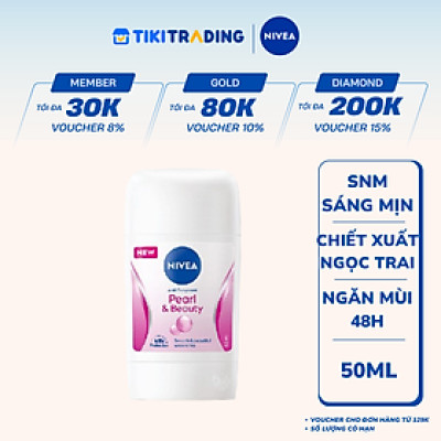 Sáp Ngăn Mùi NIVEA Pearl & Beauty Chiết Xuất Ngọc Trai (50 Ml) - 84155