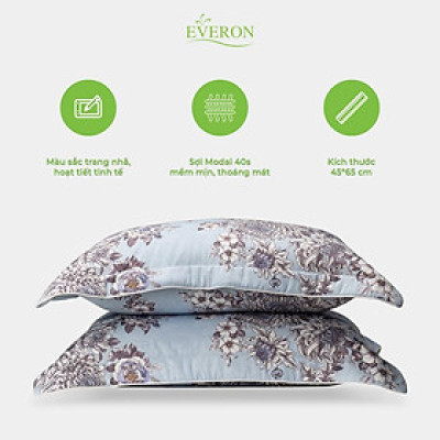 Vỏ gối nằm Everon cao cấp 45x65cm EPM22064 (Giá cho 1 chiếc)