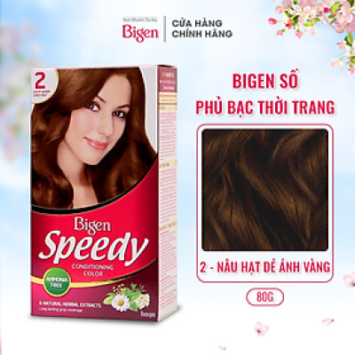 Thuốc nhuộm dưỡng tóc phủ bạc thảo dược Bigen Speedy Thương hiệu Nhật Bản 80ml dạng kem