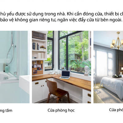 Chốt Khoá Cài Cửa KUNBE Lắp Góc Vuông 90 Độ Bằng Inox Dày Dặn An Toàn
