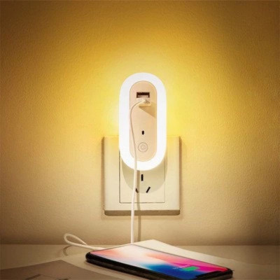 Đèn Ngủ Điều Khiển Từ Xa OVAL NIGHT LIGHT - Đèn Ngủ Thông Minh - Có 10 Cấp Độ Sáng, Hẹn Giờ