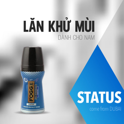 Lăn khử mùi FOGG 50ml Status,Lăn khử mùi nước hoa nam,Lăn khử mùi unisex,Lăn khử mùi lưu hương 48h,Lăn thơm nách,Lăn khử mùi cơ thể,Lăn khử mùi chính hãng,Lăn khử mùi lưu hương lâu,Lăn khử mùi không gây ố,Lăn khử mùi hôi nách
