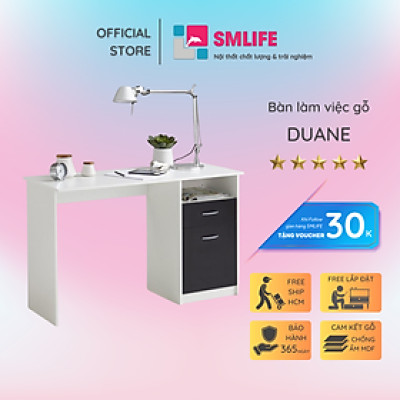 Bàn máy tính tại nhà bằng gỗ thiết kế nhỏ gọn SMLIFE Duane