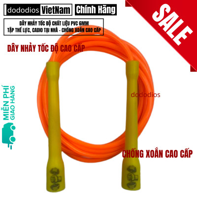 Dây nhảy tốc độ sport chất liệu PVC 6mm, Tập thể lực, Cadio tại nhà. Dây Nhảy Chống Xoắn