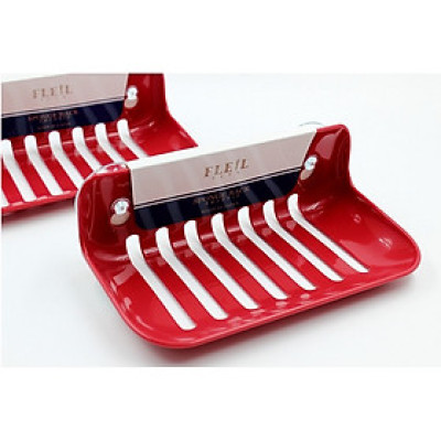 Giá đựng xà bông có núm hít chân không, thiết kế khe rãnh giúp thoát nước cho vật dụng luôn khô thoáng sạch sẽ - Hàng nội địa Nhật Bản |#Made in Japan|