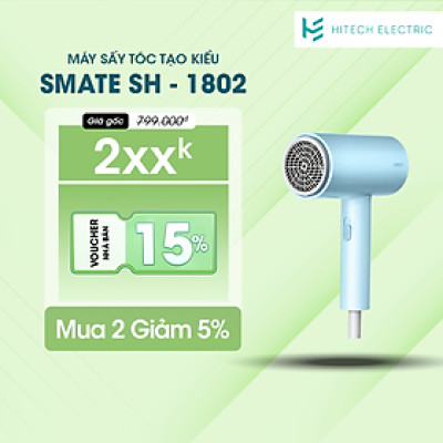 Máy Sấy Tóc Tạo Kiểu Smate SH-1802 - 3 Chế Độ Nhiệt Sấy Nóng Lạnh - Ion bảo vệ