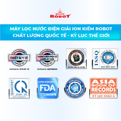 Máy Lọc Nước Điện Giải Ion Kiềm ROBOT Nóng Thông Minh IonSmart 1112 - Tạo 12 Loại Nước - Hàng Chính Hãng