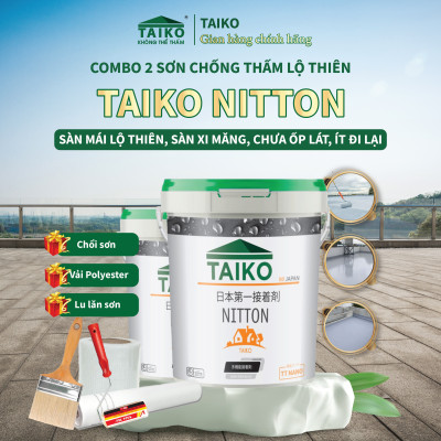 Keo quét Nhật Bản - TaiKomi Japan chống thấm vết nứt mái nhà, sàn nhà vệ sinh, máng xối, tôn, triệt để