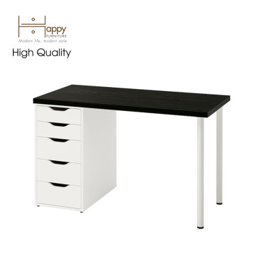 [Happy Home Furniture] LIDA, Bàn làm việc chân sắt - 1 bên ngăn tủ, BAN_020, BAN_021, BAN_022,BAN_023