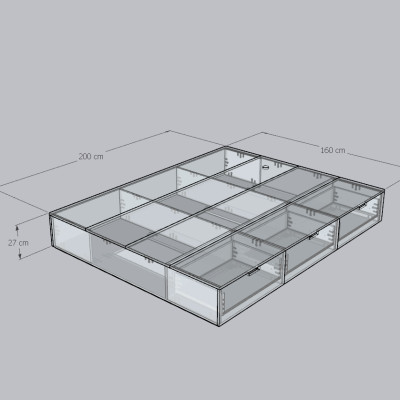 [Happy Home Furniture] SCANDINA, Giường ngủ 3 ngăn kéo ,GNG_101 ,GNG_102, GNG_103, GNG_104