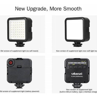 Đèn hỗ trợ quay phim chụp ảnh ULANZI VL49 - Đèn Led chuyên dụng cho máy ảnh và điện thoại - Hàng nhập khẩu