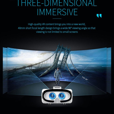 Kính Thực Tế Ảo 3D VR SHINECON 6 G06EB Android IOS - Dùng Cho Điện Thoại Từ 4.7 - 6.1 inches - Hàng Chính Hãng