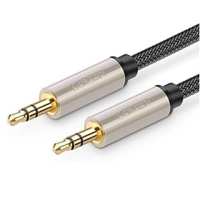 Ugreen UG40788AV125TK 20M màu Đen Cáp âm thanh 2 đầu 3.5mm dương đầu bọc kim loại cao cấp - HÀNG CHÍNH HÃNG