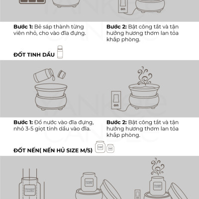 Máy khuếch tán hương thơm 2 trong 1 - Sand Stone