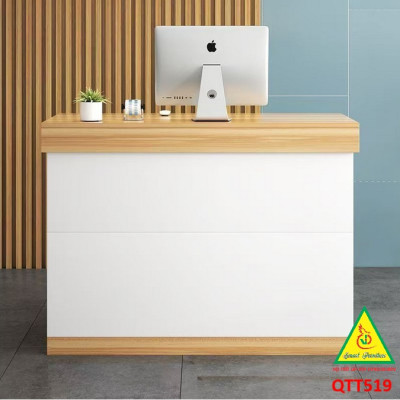 Bàn thu ngân, bàn lễ tân, bàn tính tiền bằng gỗ MDF QTT519 - NỘI THẤT LẮP RÁP VIENDONGADV