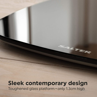 Cân Sức khỏe Salter 9221 BK3R, Pin Sạc Saler UK 