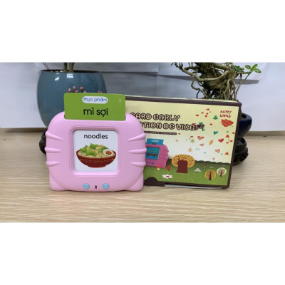 Máy đọc thẻ flashcard song ngữ Anh-Việt, 224 từ vựng, không có sóng điện từ, pin 380mah.