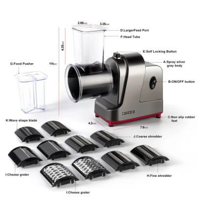 Máy thái rau củ quả đa năng 5 chế độ Camoca VSQ-S5, công suất 500W - Hàng chính hãng