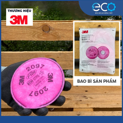 Phin lọc 3M 2097 chống độc, chuyên phòng dịch, chống giọt bắn, lọc bụi mịn pm2.5, khói hàn, 3M chính hãng 