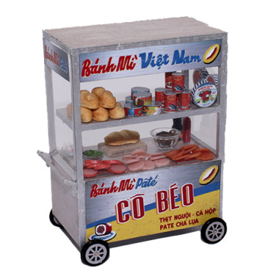 MÔ HÌNH TỰ LẮP RÁP DIY SÀI GÒN XƯA VÀ NAY - XE BÁNH MÌ VIỆT NAM - HR13