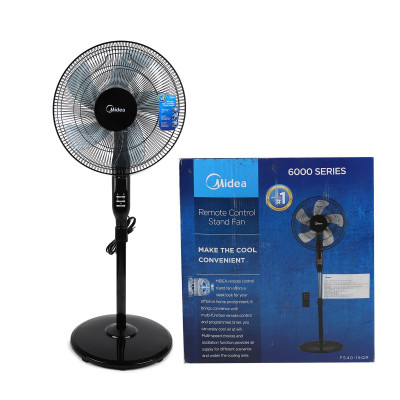 Quạt Đứng, Quạt Cây 5 Cánh Midea FS40-15QR (Quạt Điện Hàng Chính Hãng, Công Suất 55W, Chỉnh Gió 3 Tốc Độ, Có Điều Khiển Từ Xa)
