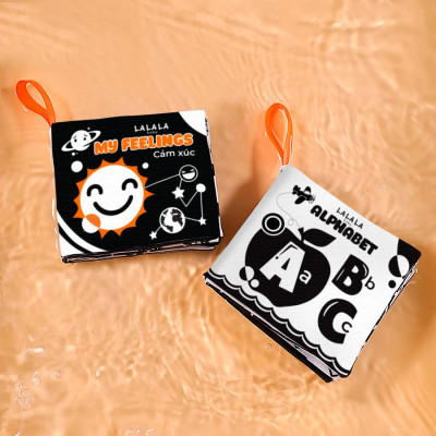 Sách vải Lalala baby kích thích thị giác cho bé sơ sinh 0 đến 12 tháng