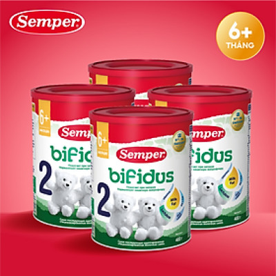 Combo 4 Sữa bột công thức Semper Bifidus số 2 400g/hộp