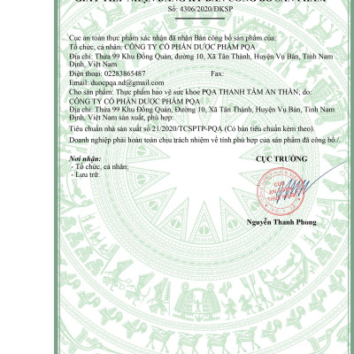 PQA Thanh Tâm An Thần là dược phẩm hỗ trợ giúp an thần ngủ ngon, ngủ sâu giấc cho người bị mất ngủ, thiếu ngủ, không ngủ sâu giấc.
