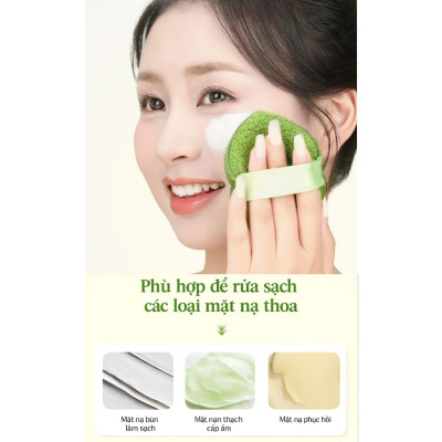 Combo 3 Bông Mút Rửa Mặt, Mút Bọt Biển Làm Sạch Mặt, Dùng Cho Mọi Loại Da Rất Tiện Lợi