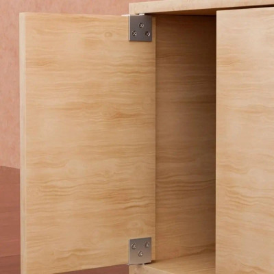 Bản Lề Trục Xoay KUNBE Cánh Gỗ Dạng Trục Xoay 360 Phù Hợp Lắp Đặt Cửa Tủ, Kệ, Nội Thất Tiện Lợi