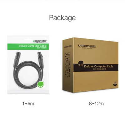 Ugreen UG20712AV130TK 5M Màu Đen Cáp nối dài Microphone cannon âm thanh - HÀNG CHÍNH HÃNG