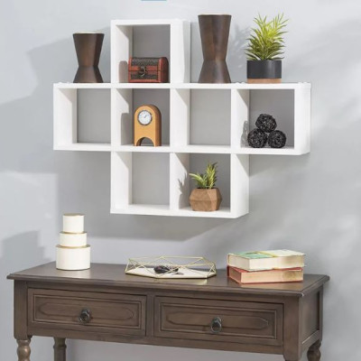 Kệ Gỗ Treo Tường 7 Ngăn Juno Sofa CTKT519 KT 80x15x60cm