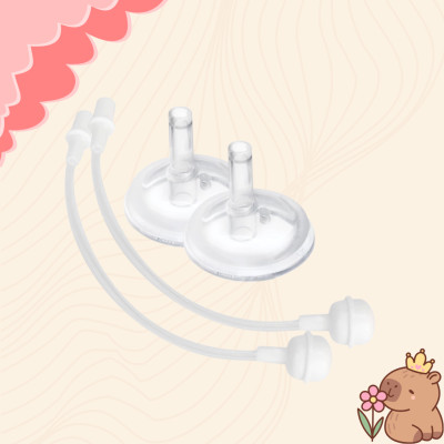 Ống Hút Silicone Có Bi Trọng Lực Bébémarc  - Giúp Bé Uống Dễ Dàng Ở Mọi Góc Độ (Set 2 cái)