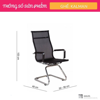 Ghế chân quỳ lưng cao bọc lưới SMLIFE Kalman