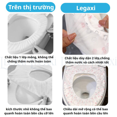 Miếng Lót Bồn Cầu Dùng Một Lần Cho Mẹ Bầu Trẻ Nhỏ Du Lịch Toilet Công Cộng Chống Thấm Có Thun Vệ Sinh