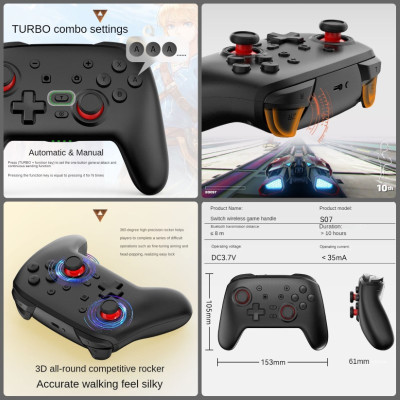 Gamepad Tay Game Không dây Bluetooth S07 cho máy tính - điện thoại - máy game Switch hàng nhập khẩu