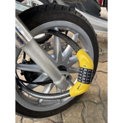 Khóa xe đạp 5 số SOLEX Thái Lan thân dây cáp 20mm x 1m - MSOFT