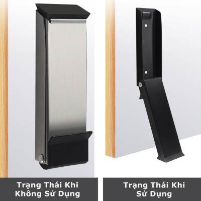 Chặn Cửa Gấp Gọn KUNBE Chống Gió Va Đập Có Thể Dán Hoặc Vít Phù Hợp Nhiều Loại Cửa