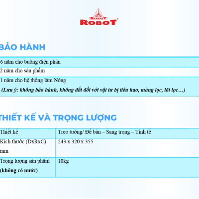 Máy Lọc Nước Điện Giải Ion Kiềm ROBOT Nóng Thông Minh IonSmart 1112 - Tạo 12 Loại Nước - Hàng Chính Hãng