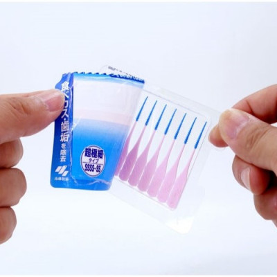 Bàn chải kẽ răng Kobayashi cao su mềm hình chữ I size SSSS-SS - made in Japan