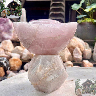 Thỏi vàng thạch anh hồng NHA SAN TV42 Chìa khóa mở ra cánh cửa phú quý – 2 kg (16.5 x 11 x 8.5 cm)